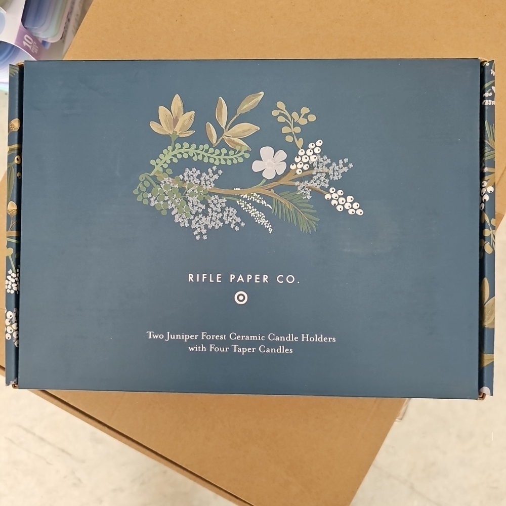 Rifle Paper Co. Ceramic Candle Holders Set